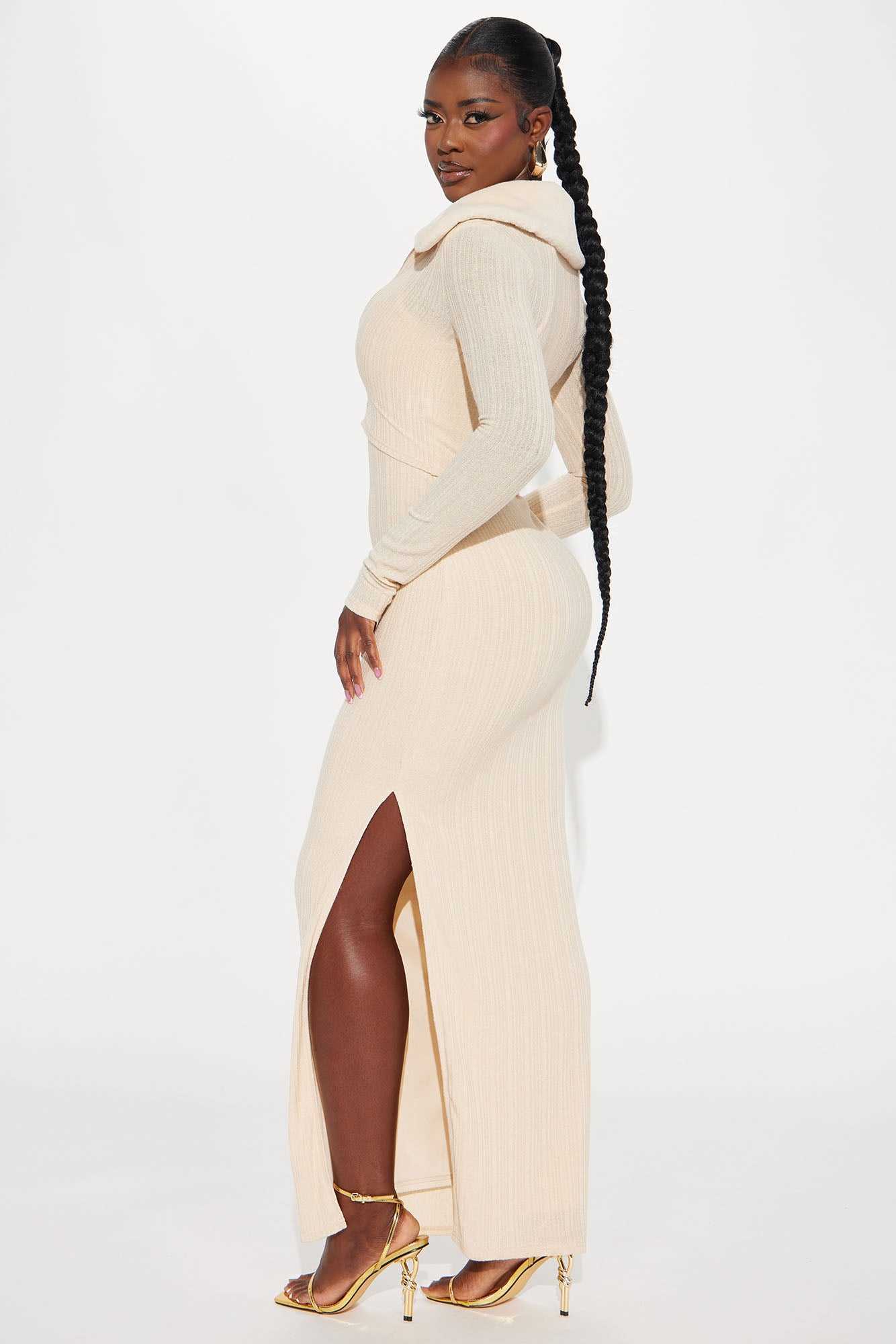 Sophie 2 Piece Maxi Dress Set - Cream - Image 4