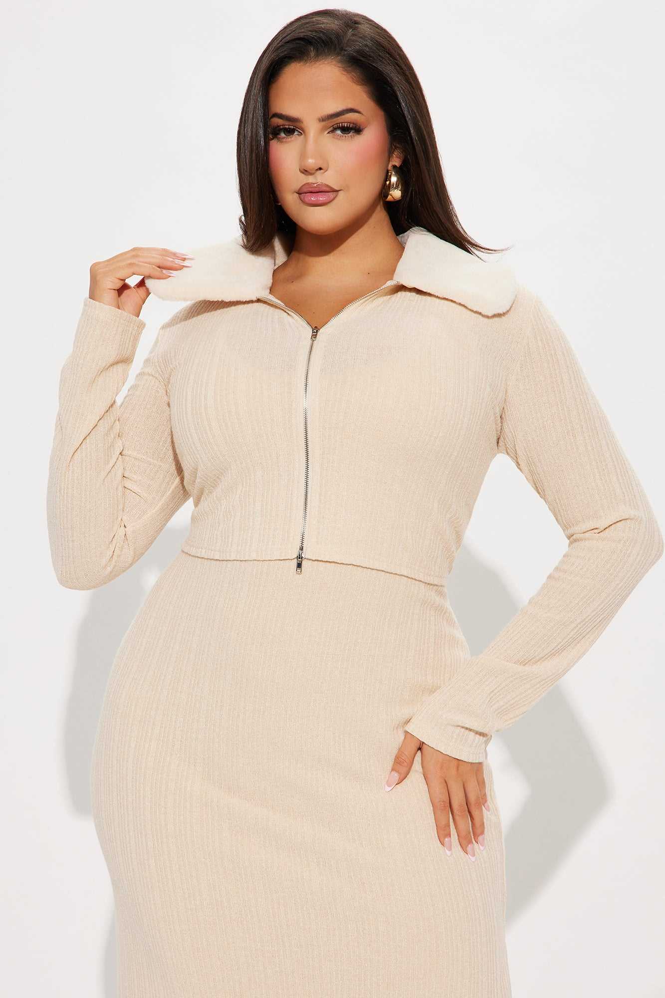 Sophie 2 Piece Maxi Dress Set - Cream - Image 6